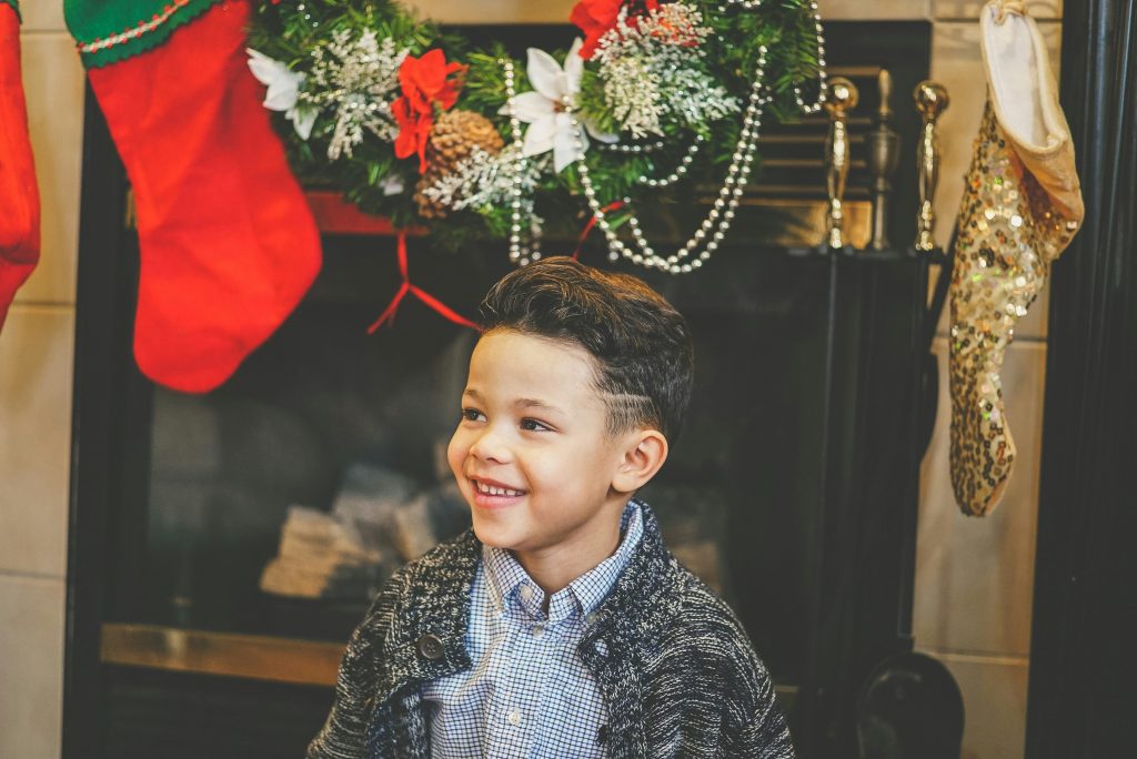 Image of kid excited about Christmas